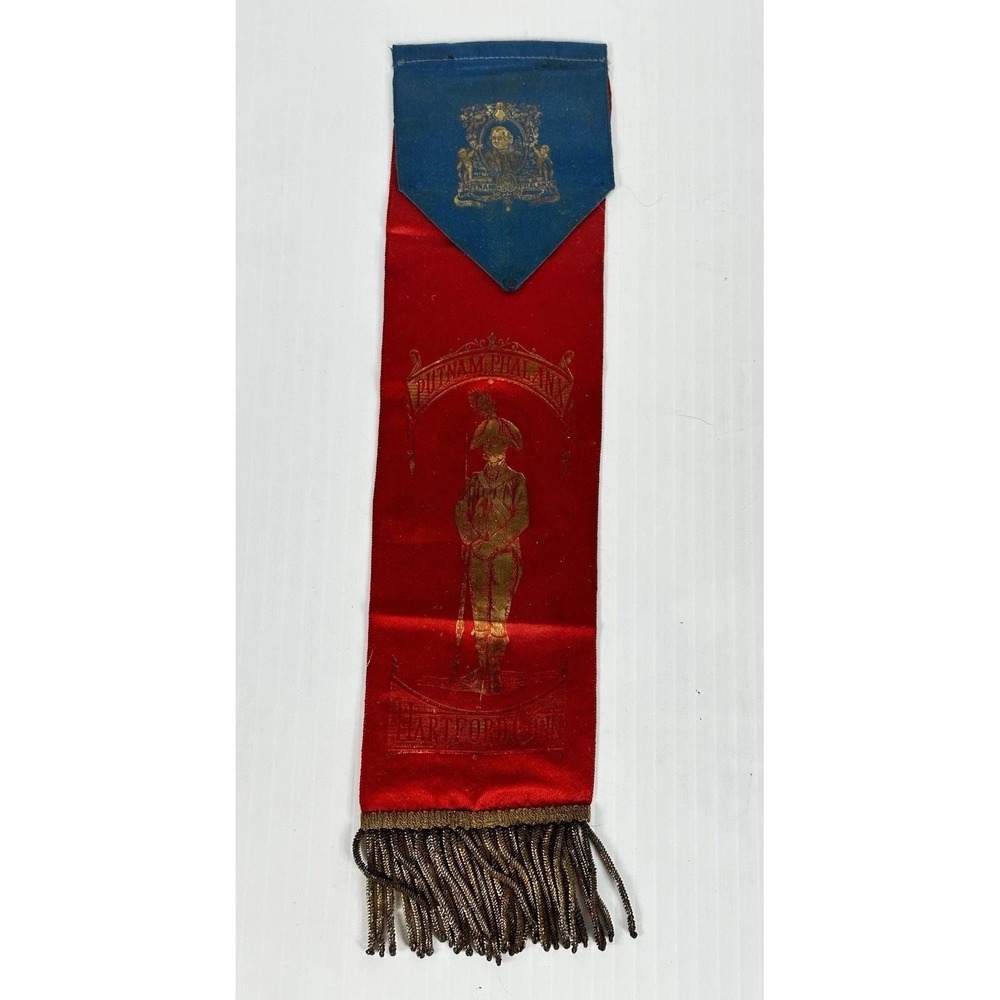 Antique Putnam Phalanx Hartford CT ‎ Veterans Ribbon Military Dared To Follow